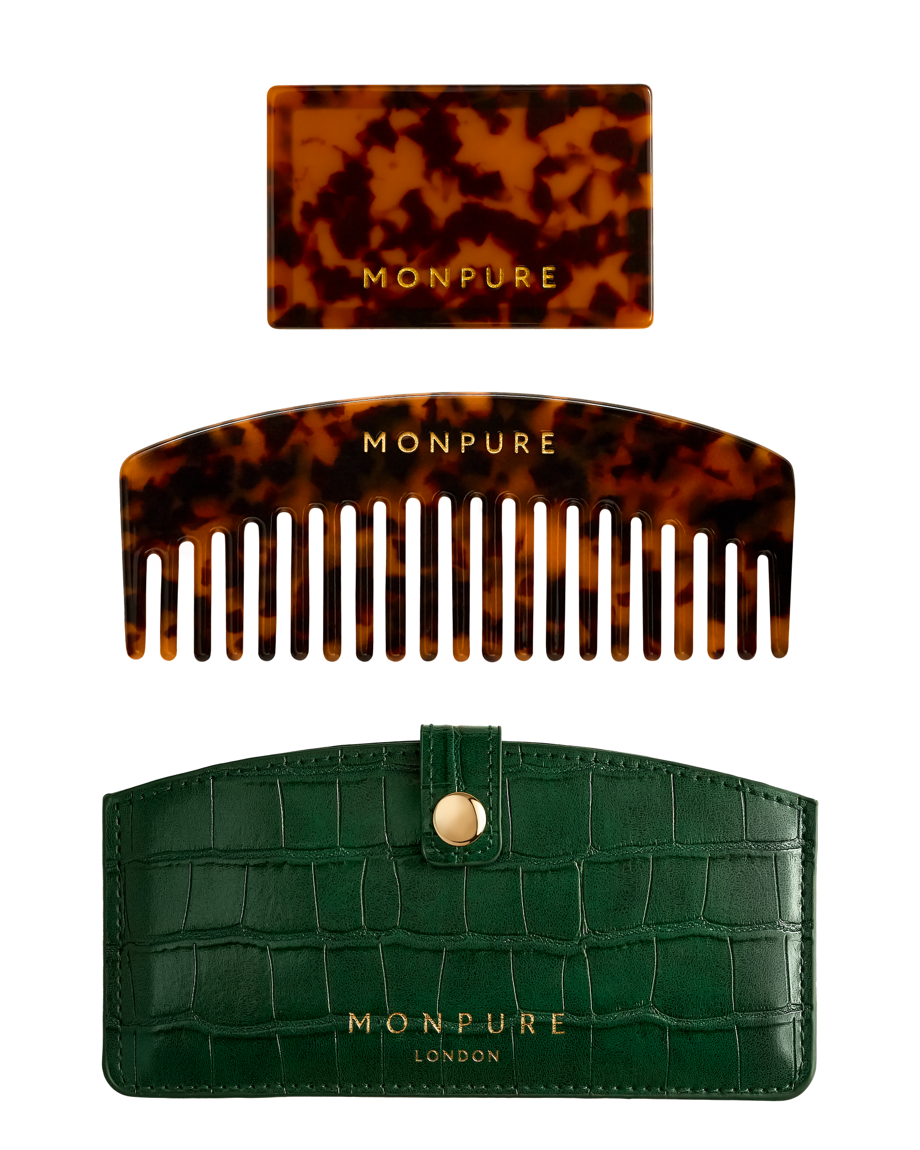 Luxury Comb & Mirror Travel Set