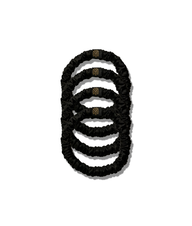 Slim Silk Scrunchies Set