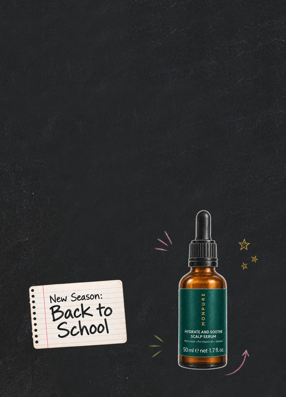 Back to Hair School: 15% off Hydrate & Soothe Serum - collection promo card