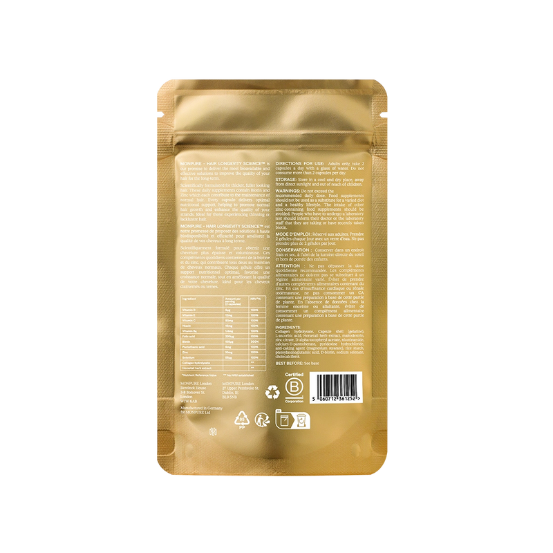 Hair Longevity Supplement UK/FR